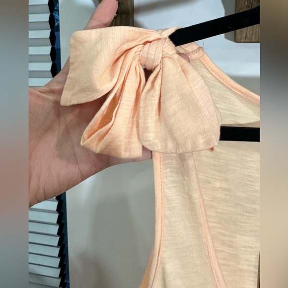 NWT Paige Gala Tank Top Light Orange Peel Bow Detail XS - Picture 6 of 8